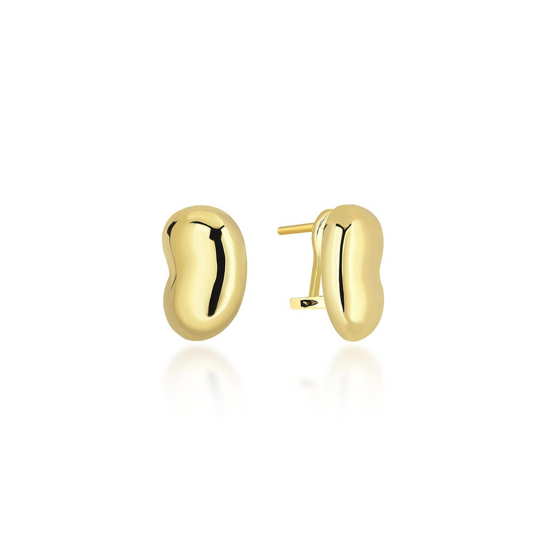 Parlak Yüzeyli Şık Altın Küpe